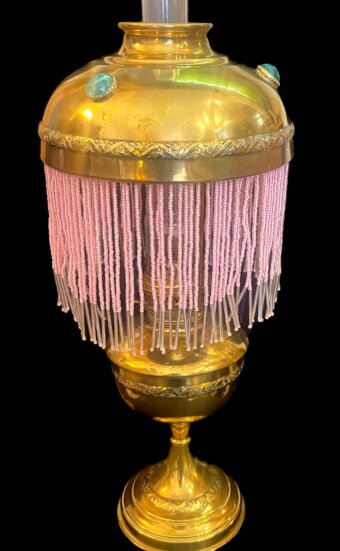 Lampe parisienne avec cabochons et pampilles