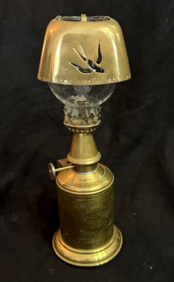 lampe à essence abeille abat-jour hirondelles